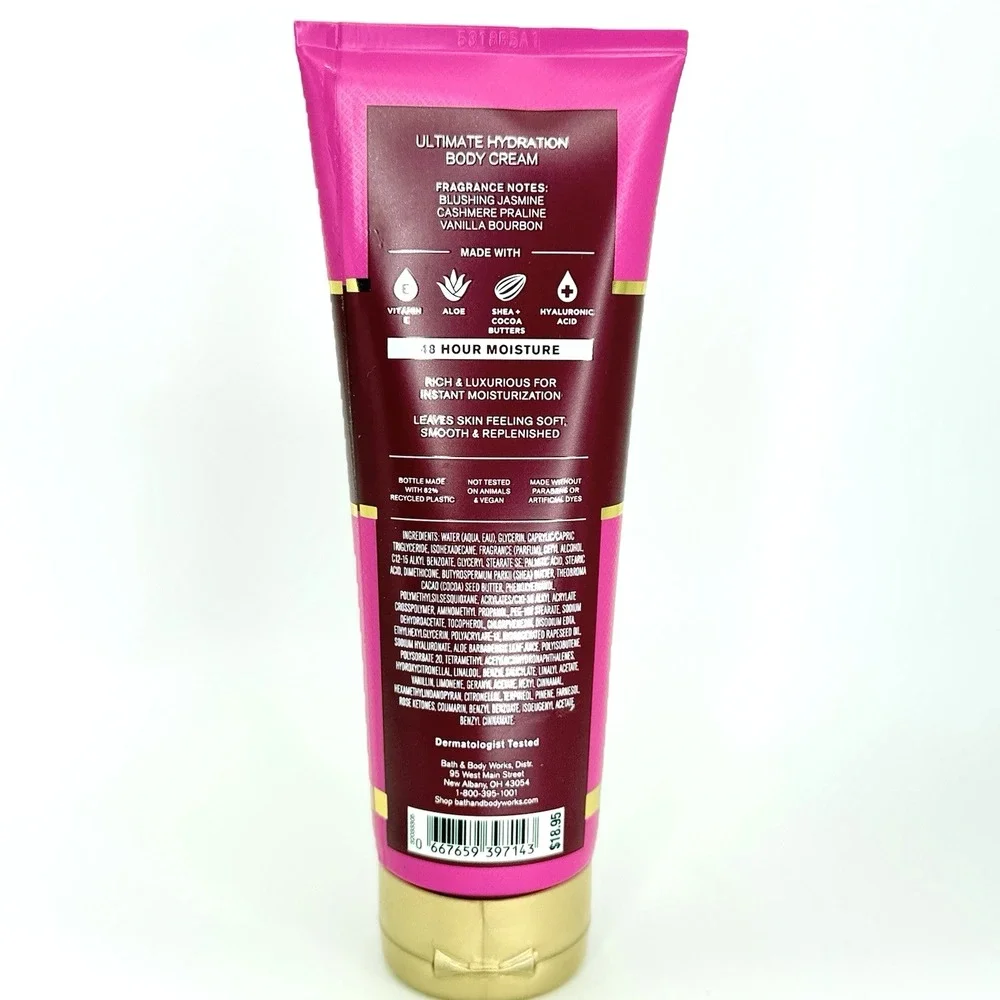 Bath &‎ Body Works Pink Obsessed Ultimate Hydration Body Cream 8oz Shea Butter